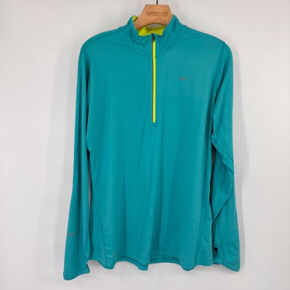 Nike Running Dri-FIT womens Long Sleeve Shirt size XL Turquoise - Picture 9 of 15
